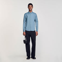 Sandro / Plain shirt Thunderstorm Blue
