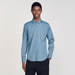 Sandro / Plain shirt Thunderstorm Blue
