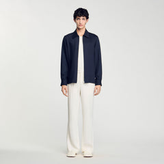 Sandro / Zip-up shirt Midnight Blue