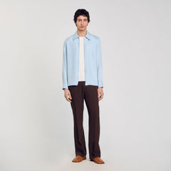 Sandro / Zip-up shirt Blue Sky
