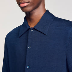 Sandro / Crinkled shirt Royal Blue