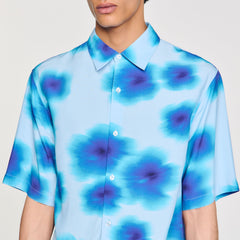 Sandro / Floral motif shirt Blue Sky