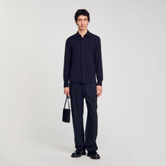 Sandro / Jersey shirt Navy Blue