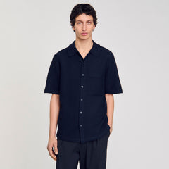 Sandro / Waffled shirt Midnight Blue