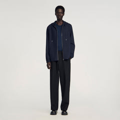 Sandro / Hooded shirt Navy Blue