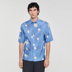 Sandro / Floral motif shirt Blue Office