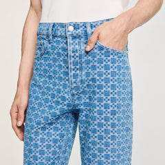 Sandro / Regular-fit Square Cross jeans Blue Vintage - Denim