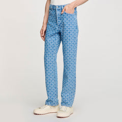 Sandro / Regular-fit Square Cross jeans Blue Vintage - Denim