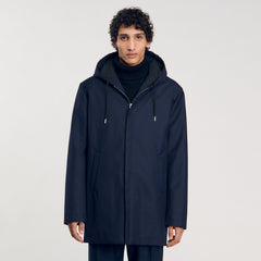 Sandro / Hooded parka with zip Navy Blue