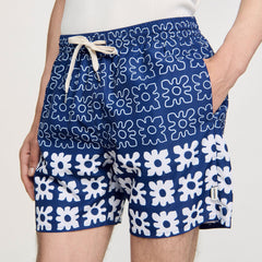 Sandro / Floral print swim trunks Midnight Blue
