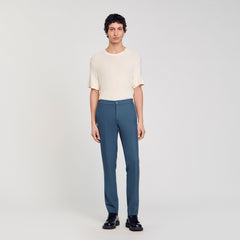 Sandro / Jersey trousers Thunderstorm Blue
