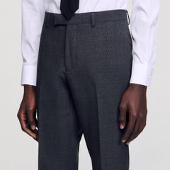 Sandro / Wool suit trousers Mocked Grey
