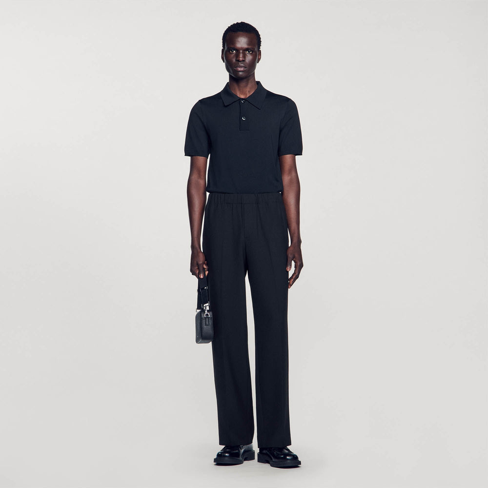 Sandro / Wide-leg trousers Black