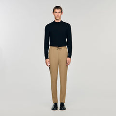 Sandro / Elasticated straight-leg trousers Dark Sand