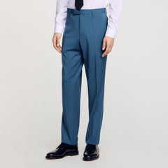 Sandro / Wool suit trousers Thunderstorm Blue