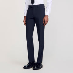 Sandro / Wool suit trousers Navy Blue