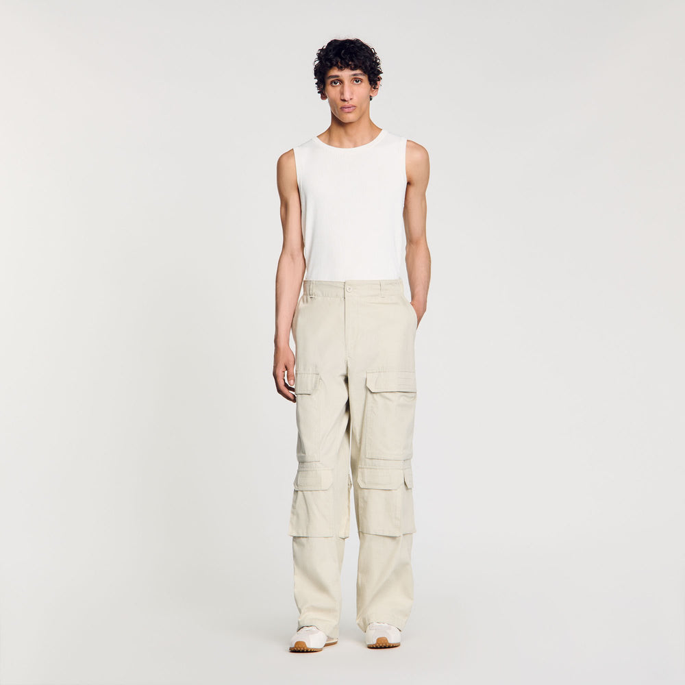 Sandro / Cargo trousers Aluminum