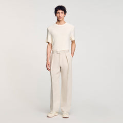 Sandro / Wide-leg trousers with creases Oats