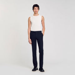 Sandro / Wool suit trousers Navy Blue