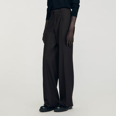 Sandro / Wool suit trousers Chocolate
