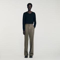 Sandro / Wide-leg suit trousers String Chine