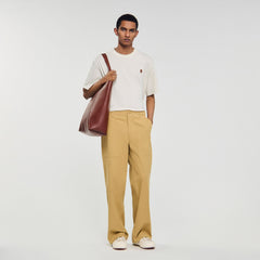 Sandro / Wide-leg cotton trousers Ocher Yellow