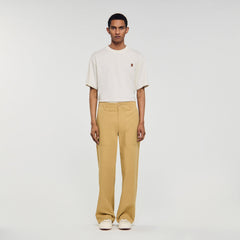 Sandro / Wide-leg cotton trousers Ocher Yellow