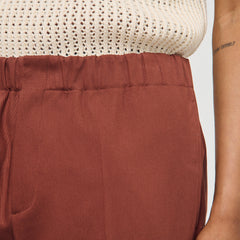 Sandro / Elasticated wide-leg cotton trousers Terra