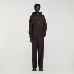 Sandro / Logo hoodie Chocolate