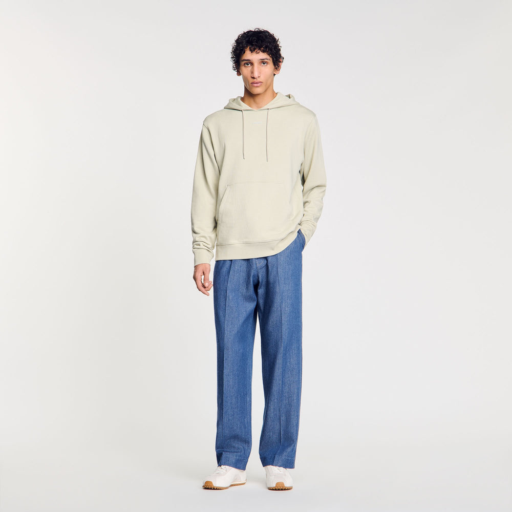 Sandro / Logo hoodie Light Kaki.
