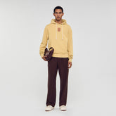 Sandro / Leather patch sweatshirt Ocher Yellow