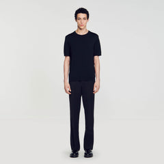 Sandro / Knitted T-shirt Black