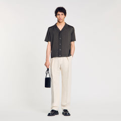 Sandro / Short-sleeved shirt Dark Kaki.