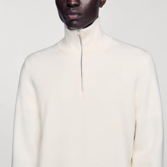 Sandro / Half-Zip sweater Ecru