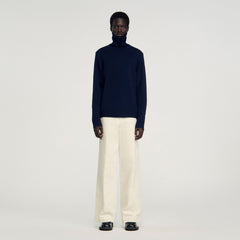 Sandro / Wool and cashmere turtleneck Midnight Blue