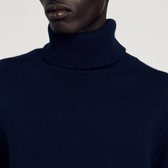 Sandro / Wool and cashmere turtleneck Midnight Blue