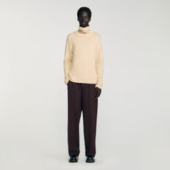 Sandro / Wool and cashmere turtleneck Beige