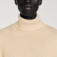 Sandro / Wool and cashmere turtleneck Beige