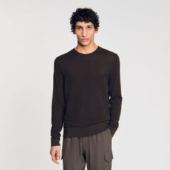 Sandro / Textured knit sweater Dark Kaki.