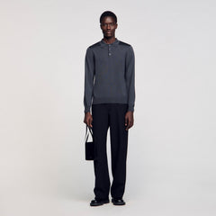 Sandro / Ribbed polo shirt Fonte