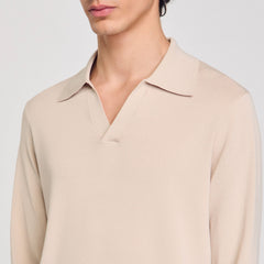 Sandro / Knit polo shirt Oats