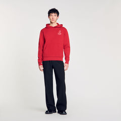Sandro / Knit sweatshirt with snake detail Red