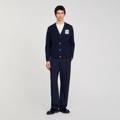 Sandro / Cardigan with flower detail Navy Blue