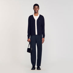Sandro / Cardigan with patches Navy Blue