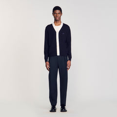 Sandro / Cardigan with patches Navy Blue