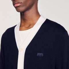 Sandro / Cardigan with patches Navy Blue