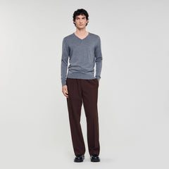 Sandro / Fine wool sweater Light Grey Chine