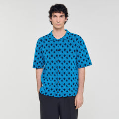 Sandro / Rope jacquard cardigan shirt Turquoise