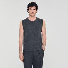 Sandro / Cashmere sweater vest Heather Charcoal