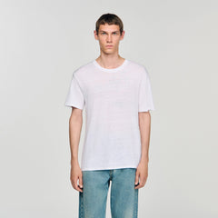 Sandro / Certified linen T-shirt White